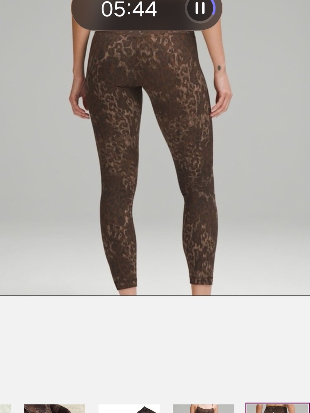 lululemon athletica Brown Leopard Print High-Rise Leggings